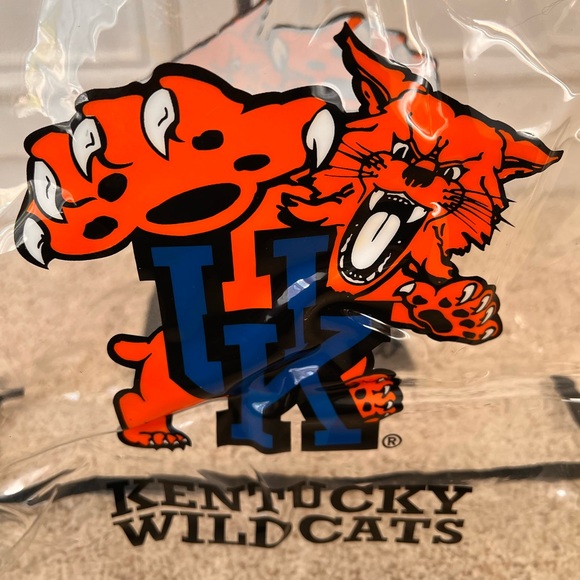 NWT Official Licensed University of Kentucky Wildcats Oversized Clear Tote - Picture 2 of 6